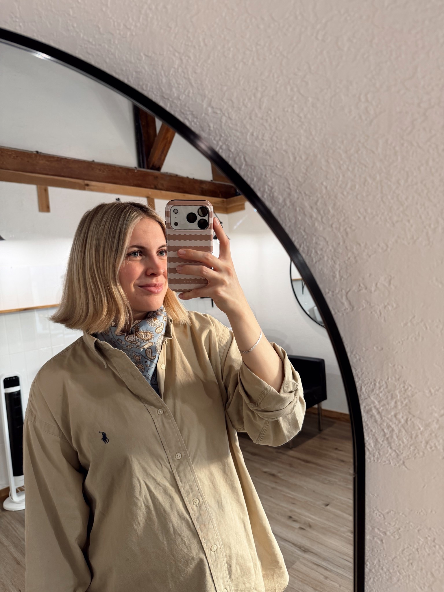 Unique bandana scarves!! 

Thrifted Ralph Lauren shirt + silk neck scarf is TJMaxx find