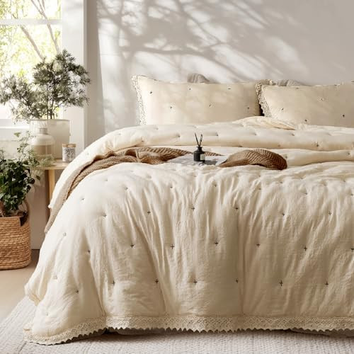 Quilt Set Twin Size- Lightweight Quilt Bedding Set with 1 Pillow Sham, Luxury Jump Stitch Design ... | Amazon (US)