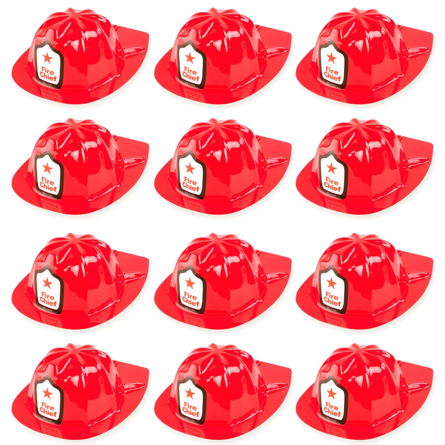 Super Z Outlet 12 Pack Firefighter Children's Helmet Party Supplies for Kid's Costume Accessory | Amazon (US)