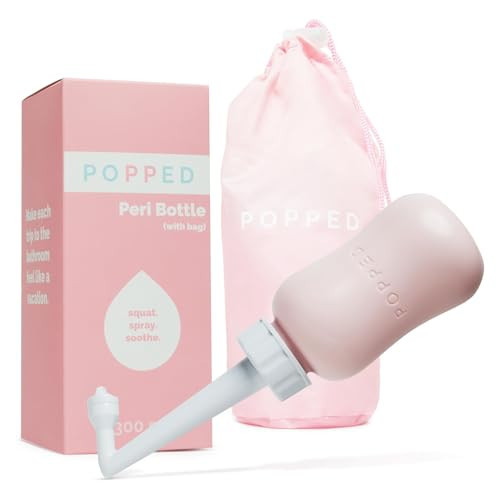 Popped Peri Bottle for Postpartum Care | Portable Bidet | Spray Bottle for Pain Relief, Tears, and Hemorrhoids After Birth | Postpartum Essential (Pink, 10 oz) | Amazon (US)