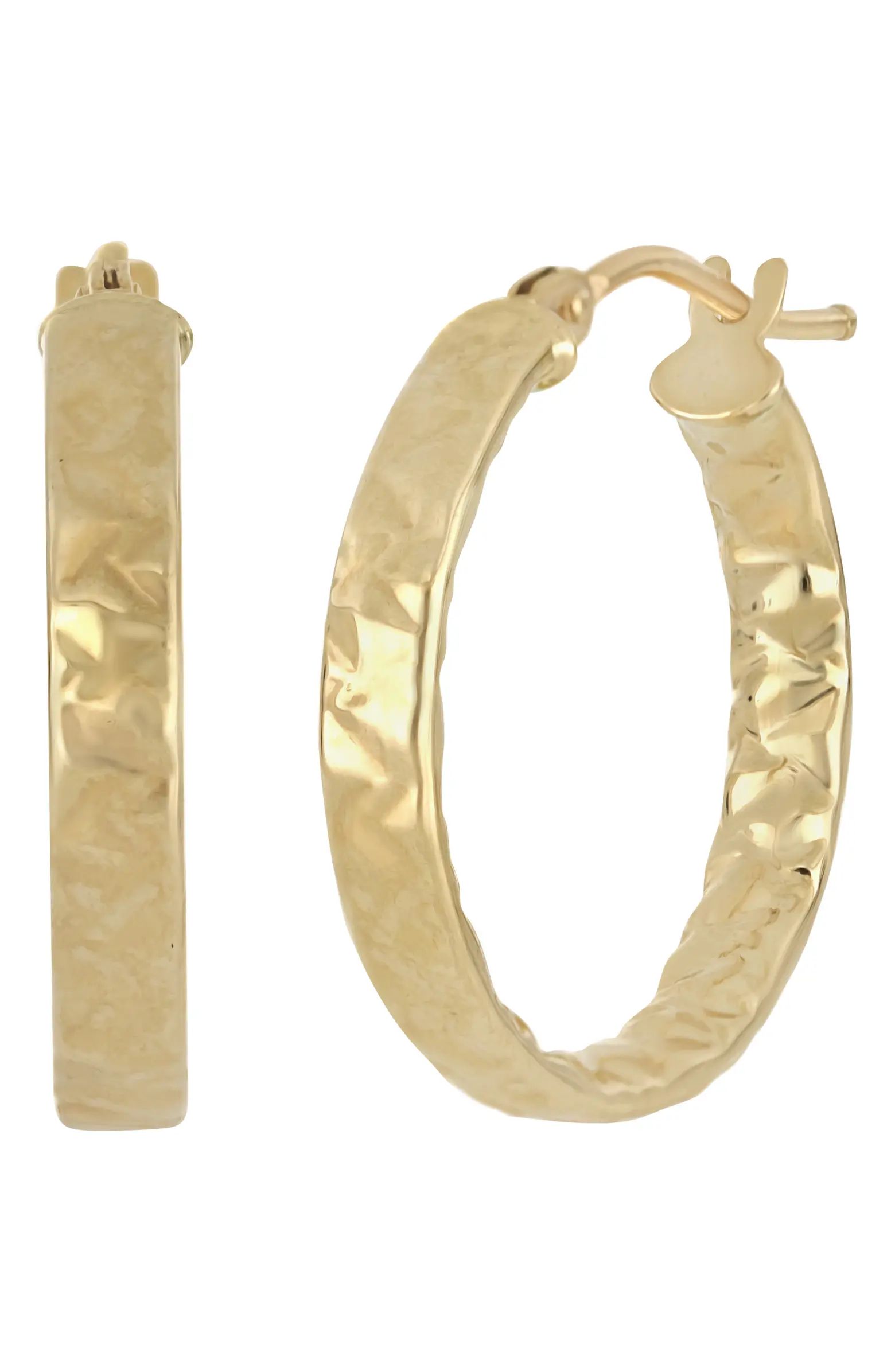 Bony Levy Hammered 14K Gold Hoop Earrings | Nordstrom | Nordstrom