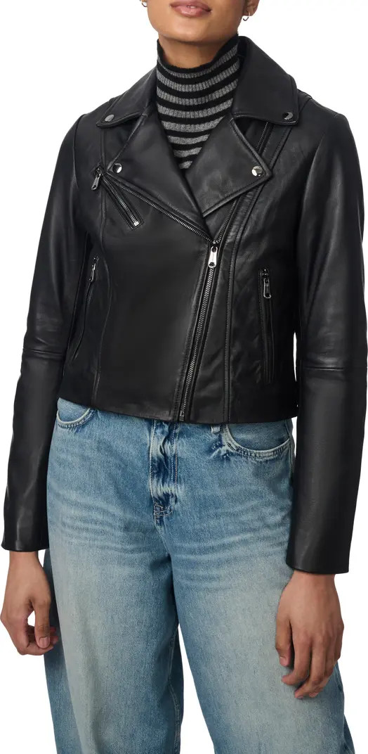 Crop Leather Moto Jacket | Nordstrom