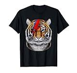 Tiger Face Painted with Red Lightning Bolt T-Shirt | Amazon (US)