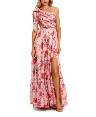 Side Cut Out One Shoulder Gown | Bloomingdale's (US)