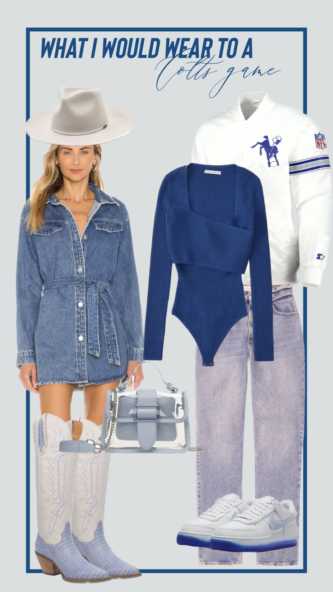 Indianapolis Colts Gameday Outfits 


#LTKfindsunder100 #LTKstyletip #LTKSeasonal