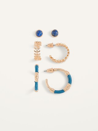 Gold-Toned Earrings Variety 3-Pack For Women | Old Navy (US)