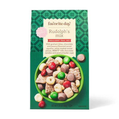 Christmas Rudolph's Mix Indulgent Snack Trail Mix Stocking Stuffer - 1.75oz - Favorite Day™ | Target