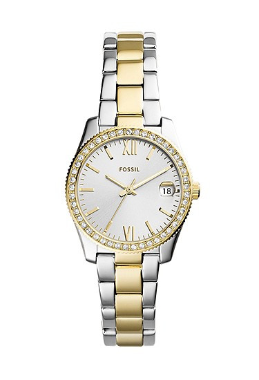 Scarlette Three-Hand Date Two-Tone Stainless Steel Watch | Fossil (US)