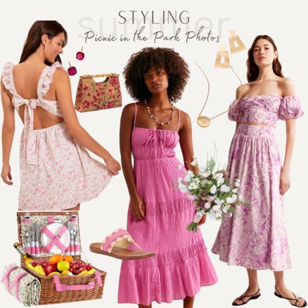 Summer picnic in the park styling ideas for a photoshoot #summer #pinkdresses
#picnic

#LTKStyleTip #LTKSeasonal #LTKFindsUnder100