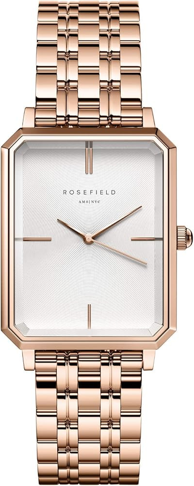 Rosefield orologio donna The Elles Bianco acciaio PVD oro rosa 22mm OCWSRG-O42 | Amazon (US)