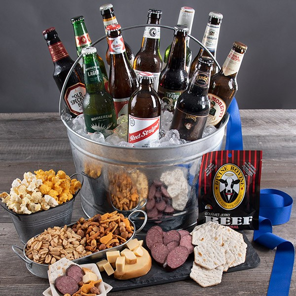 Around The World Beer Bucket - 12 Beers | GourmetGiftBaskets.com