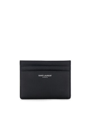 Saint Laurent HOLDER CARD in Schwarz - Black. Size all. | FWRD 