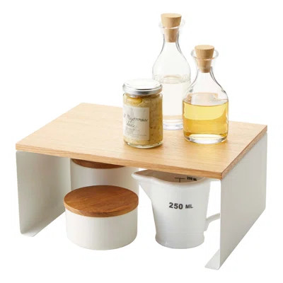 Tosca Yamazaki Home Wood-Top Stackable Kitchen Rack, Modern Counter Shelf Organizer | Wayfair North America