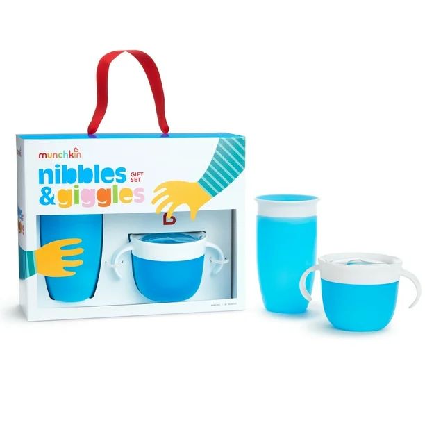 Munchkin Nibbles & Giggles Toddler Gift Set, Includes 10oz Miracle 360 Cup and Snack Catcher, Blu... | Walmart (US)