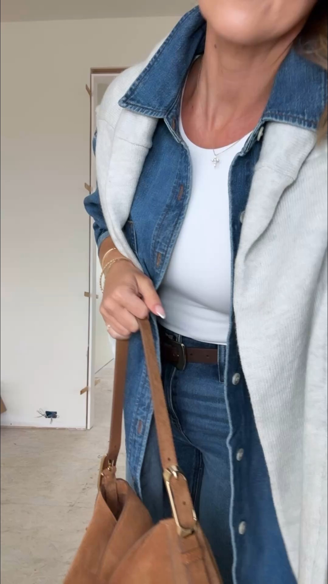 My new jeans are ON SALE!!! and how cute is the large cuff at the bottom with the studs?! Not to mention, they are so comfortable!
XS denim shirt / Small bodysuit / 24 jeans (technically one size down for me) / I sized up a half in the booties to allow for socks 🍂🍁

#LTKOver40 #LTKSaleAlert #LTKPetite