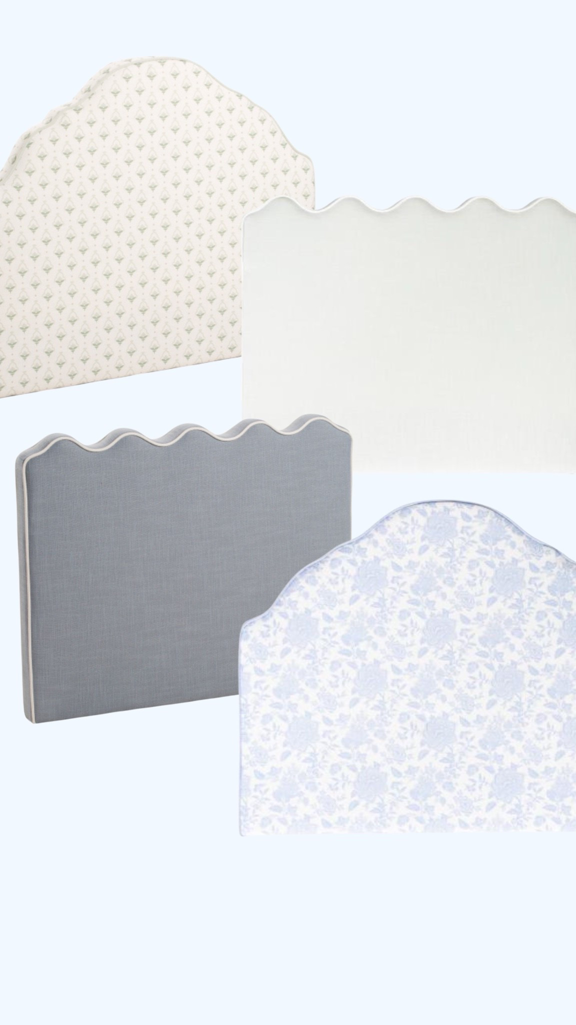 Upholstered headboards for dorm room, sorority house, or little girl bedroom! Grandmillennial home decor twin headboard