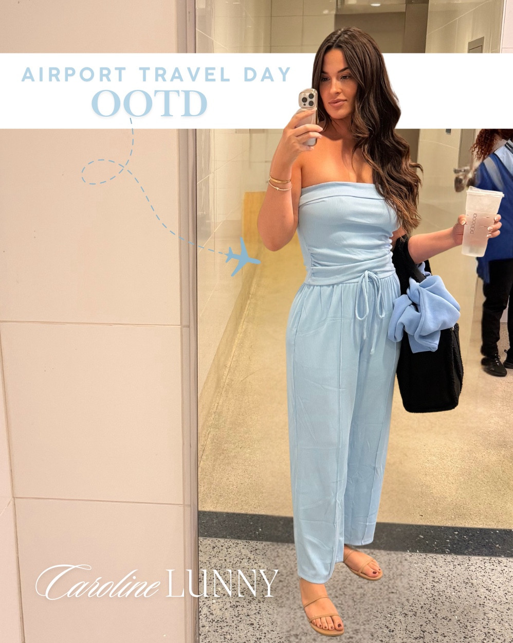 No more traveling in our PJs. This set eliminates that ‘I just rolled out of bed for this 6am flight’ and adds the illusion of effort, even though I did in fact sleep it in to expedite my preflight morning routine.  It transitioned perfectly from rolling out of bed to the airplane, to arriving at the beach resort 🏝️  

#LTKMidsize #LTKootd #LTKTravel