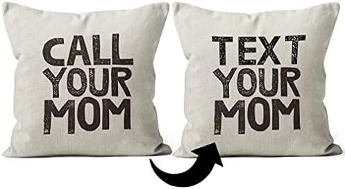 Funny Call Your Mom Reversible Throw Pillow Cover Case, for Daughter, Son Gifts, Dorm Room Access... | Amazon (US)