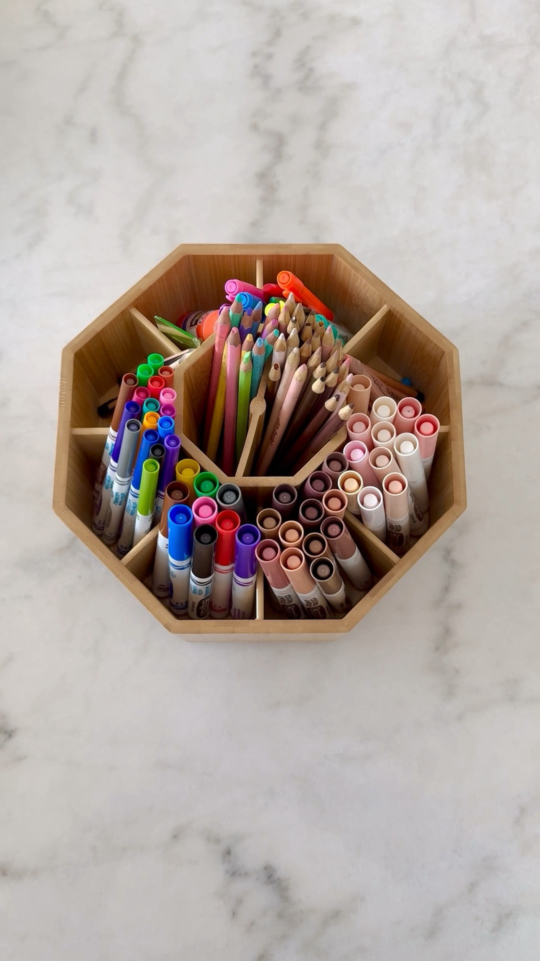 This rotating wooden art supply organizer is awesome! It works so well for organizing pencils, markers, colored pencils, highlighters, dry erase markers, school supplies, and other art supplies for kids or adults.

My 7-year-old son loves it and carries to the kitchen table and back to the cabinet easily!

It’s a high quality, attractive, and organizes a large amount of art supplies while keeping it quick and easy to find. 

I’ve linked more Amazon organization favorite finds.

Kids organization, art supply organization, organize home, art materials 

#LTKHome #LTKFindsUnder50 #LTKKids