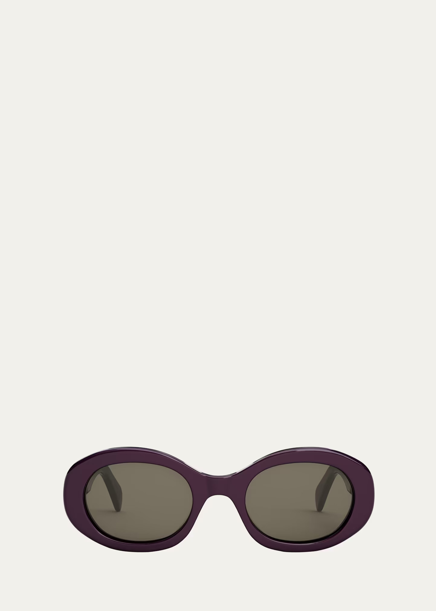 Triomphe Acetate Oval Sunglasses | Bergdorf Goodman