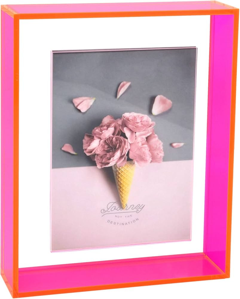 8.5 x 11 Floating Picture Frame Neon Acrylic Certificate Diploma Document Award Degree Frame Wall... | Amazon (US)