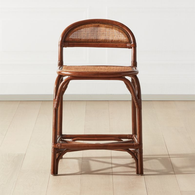 Valzer Natural Rattan Counter Stool | CB2 | CB2