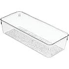 iDesign Rain Bathroom Storage Tray, Makeup Box, Made of Plastic, Clear, Long | Amazon (UK)