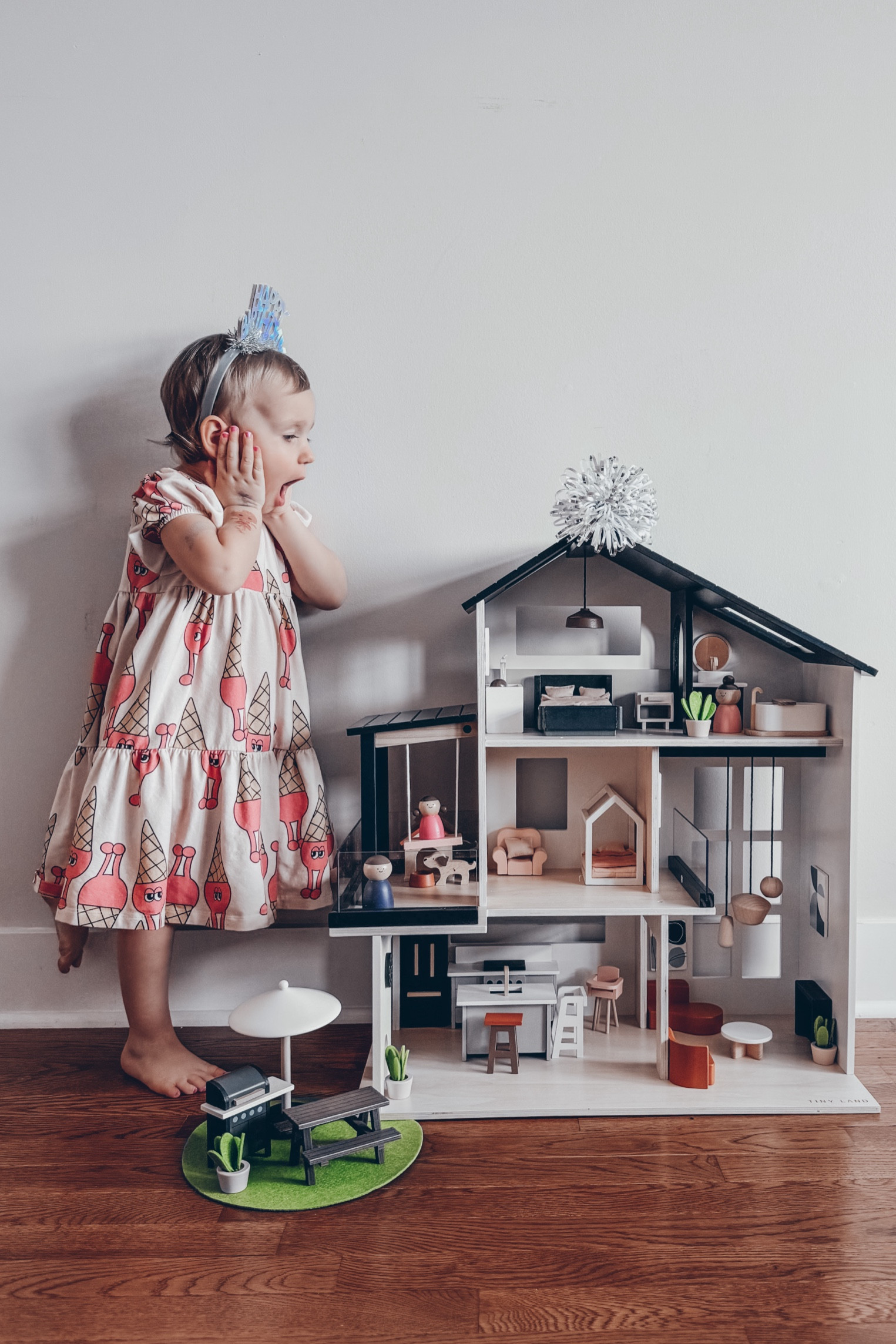 Our little girl was over the moon with her first dollhouse from @tinylandus and how could she NOT be?!

When shopping for a dollhouse there were a few things that made this contemporary dream home stand out from the rest:

1️⃣ Modern + Neutral
While I know that’s not everyone’s cup of tea (as you probably know, I enjoy a healthy dose of color in my living spaces), I appreciated how the aesthetic would fit in with my home, regardless of where it was stored. 

2️⃣ 53 Pieces of Furniture Included!
Yep, you read that right! 😱 Any parent knows that dollhouses can easily turn into a money pit when you have to buy each piece of decor and furniture separately. This one included even the clock + pendant lights! 🫶🏼 I can’t even.

3️⃣ Built to LAST
I’ll be the one to say it — this was a beast to put together! But when it comes to quality, my husband + I were blown away! No detail was missed in the design + construction of this house.

Thank you @tinylandus for making our girl’s birthday EXTRA special this year!

#LTKkids