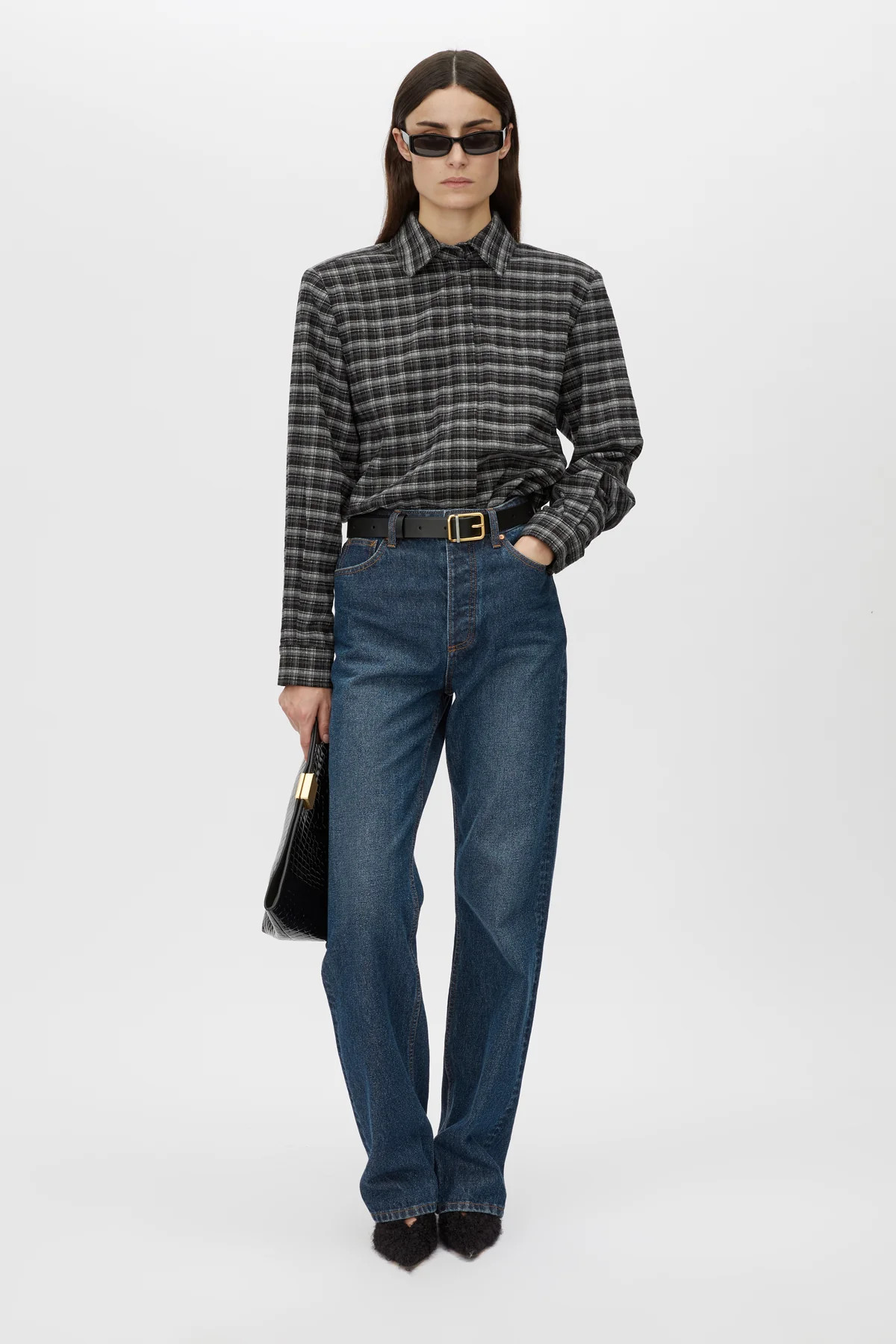 Paradox Shirt in Charcoal Plaid - CAMILLA AND MARC® C&M | CAMILLA AND MARC (ANZ)