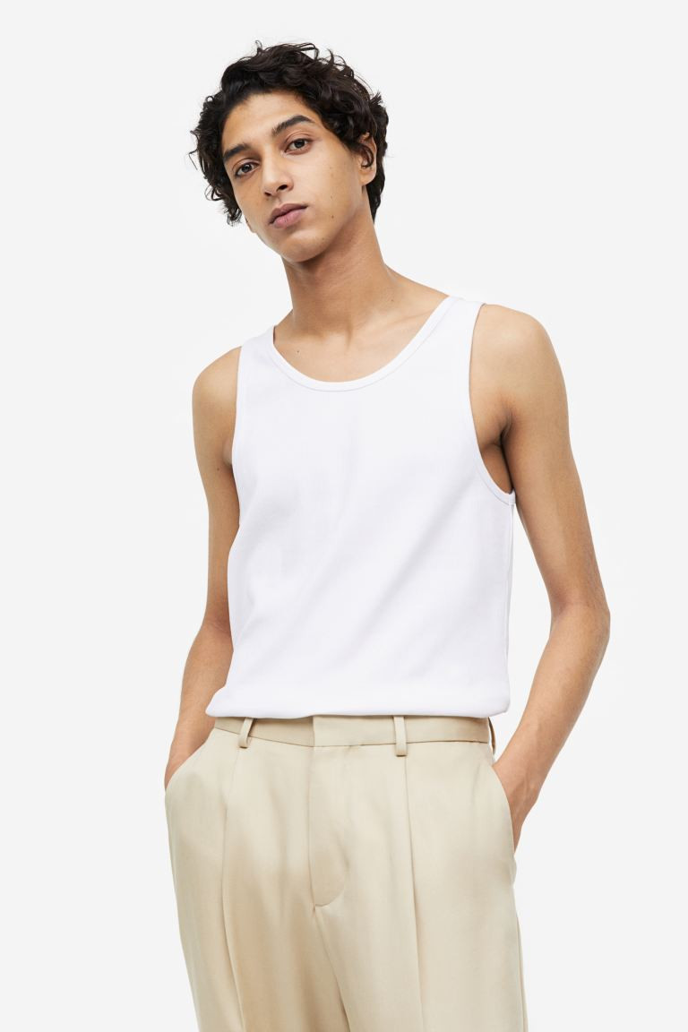 Slim Fit Ribbed Tank Top | H&M (US + CA)