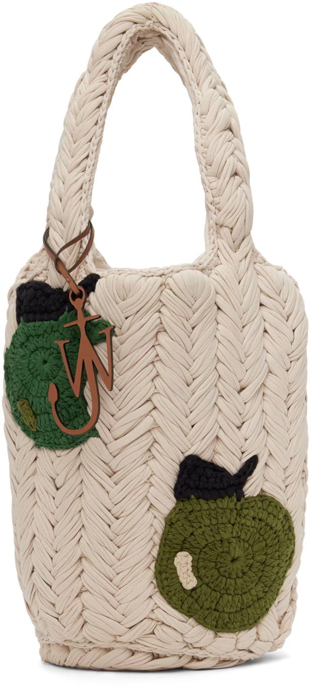 SSENSE Exclusive Beige Apple Knitted Tote | SSENSE