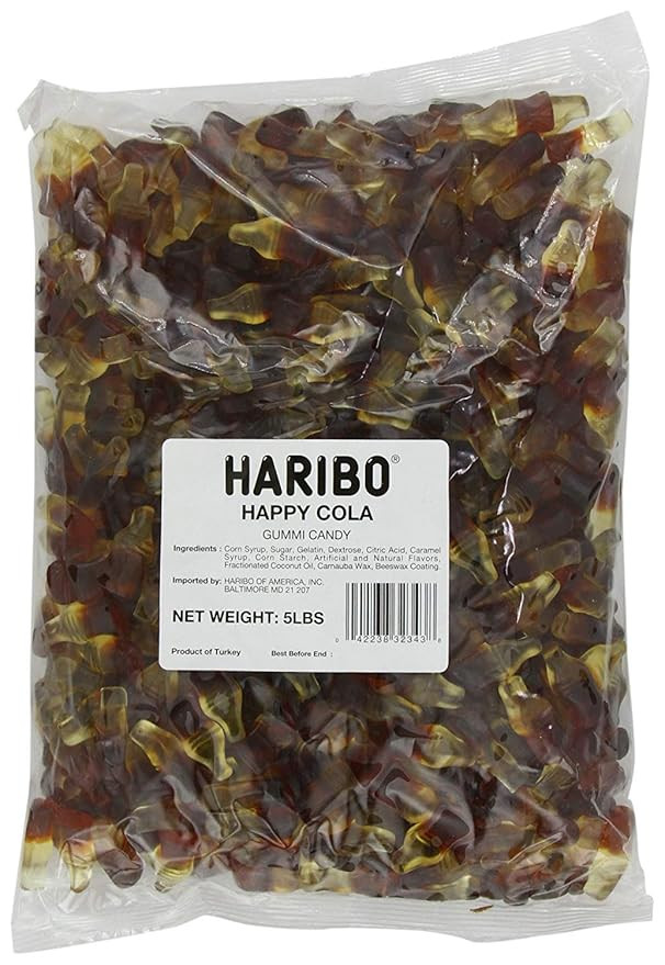 HARIBO Gummi Candy, Happy-Cola, Bulk 5 lb. Bag | Amazon (US)