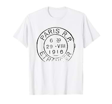PARIS FRANCE Classic Everyday Travel T-Shirt | Amazon (US)