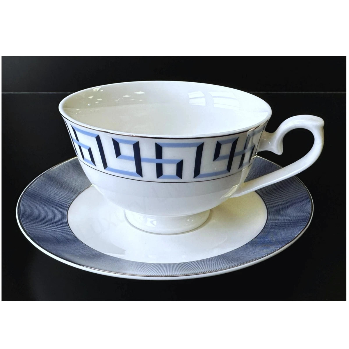 Joseph Sedgh BENTLEY COBALT BLUE Fine Bone China Teacup & Saucer Set of Two  | eBay | eBay US