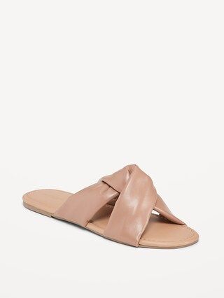 Faux-Leather Soft Twist Sandals for Women | Old Navy (US)