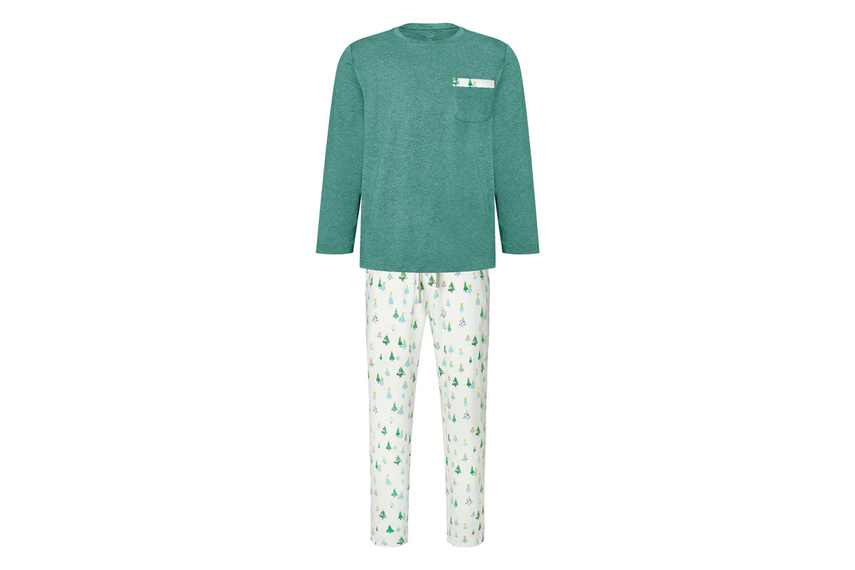 Men's Organic Cotton Long Sleeve PJ Set - Twinkle Trees | Nest Designs