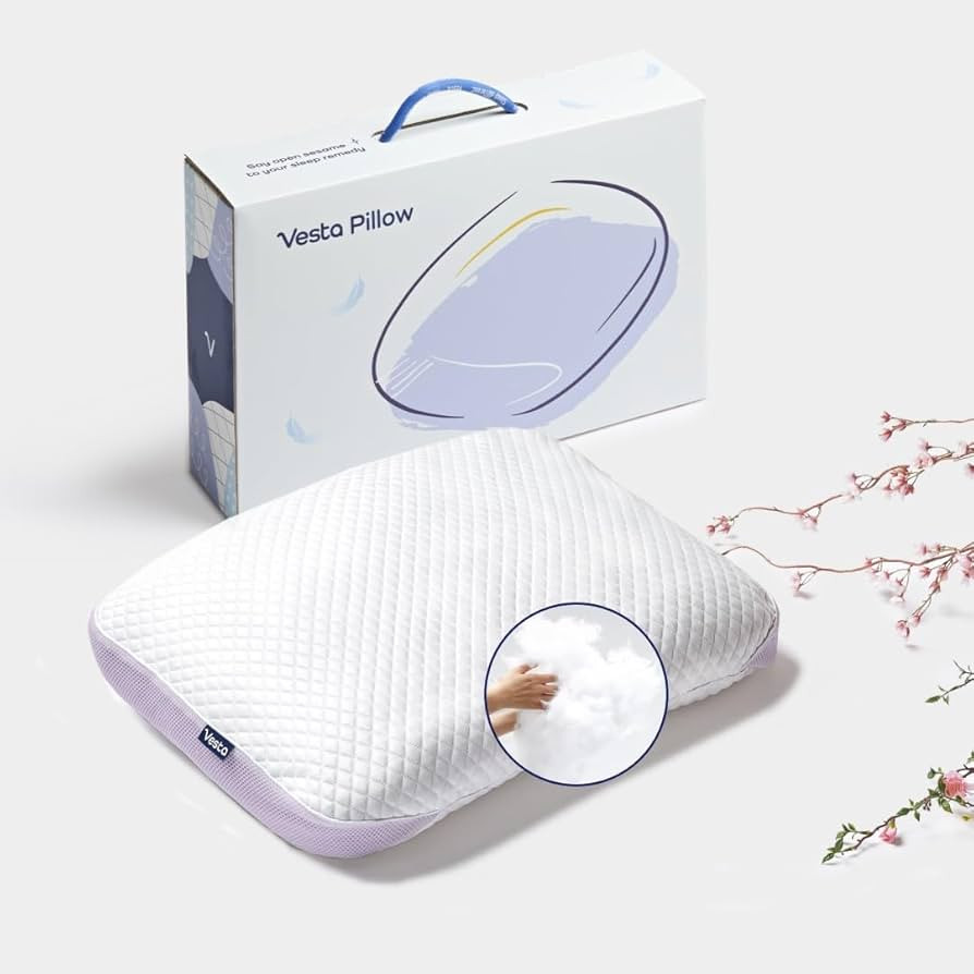 Vesta Eco-Luxe Down Pillow, Supportive, Adaptable, and Plush Pillow for Back, Stomach, or Side Sl... | Amazon (US)
