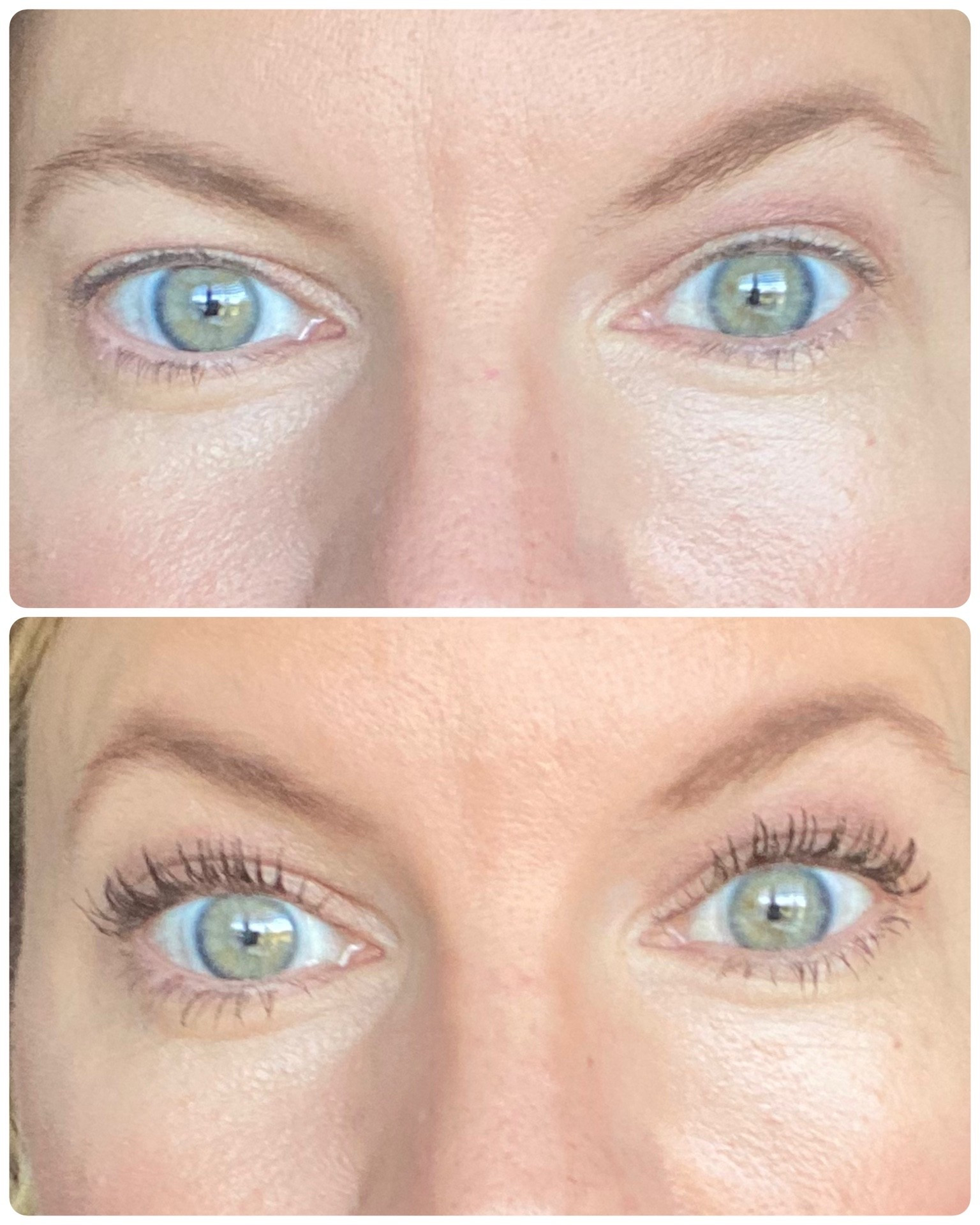 This mascara works great!!! 
I took both these pics today, before and after applying the mascara. I didn’t do anything fancy, just applied the mascara. Today I am wearing the brown-black color.

I also use the Babe Lash serum. Without it my lashes are super short and invisible .

#LTKBeauty #LTKOver40 #LTKmorningroutine