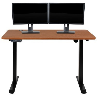 Emma and Oliver Electric Height Adjustable Standing Desk - 48" Wide x 24" Deep (Mahogany) | Target