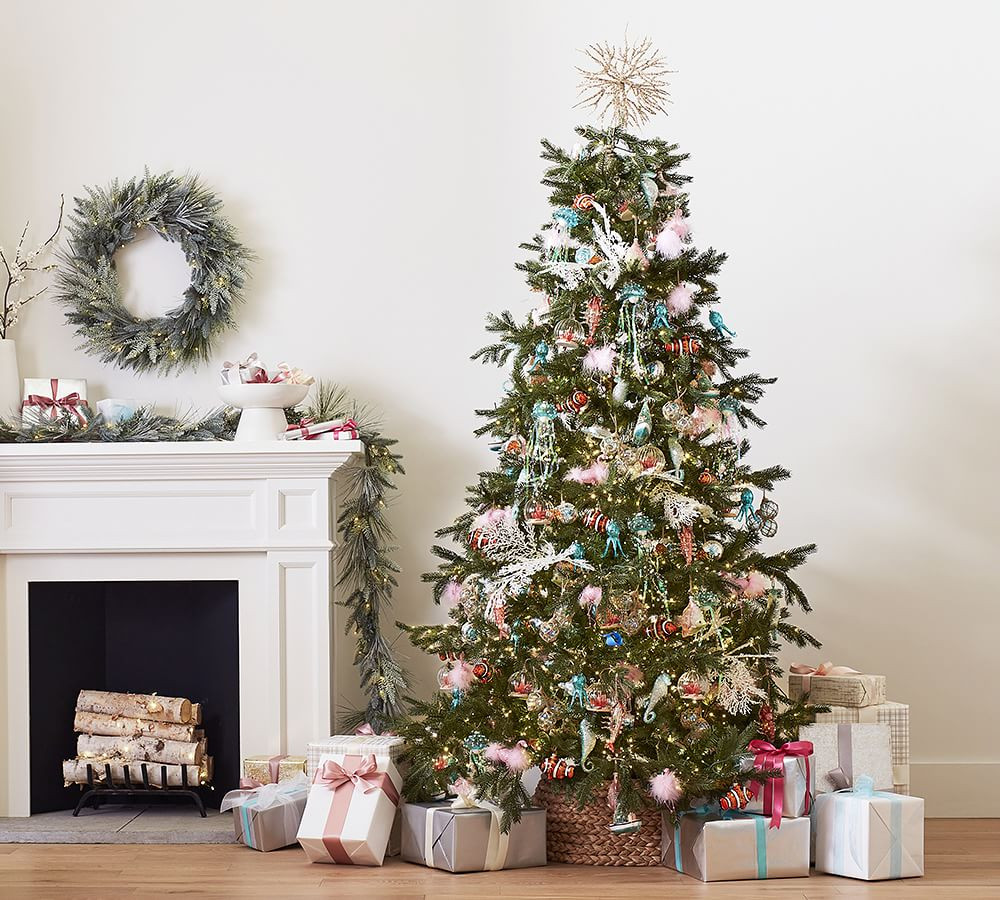 Pre-Lit Portland Pine Faux Christmas Trees | Pottery Barn (US)