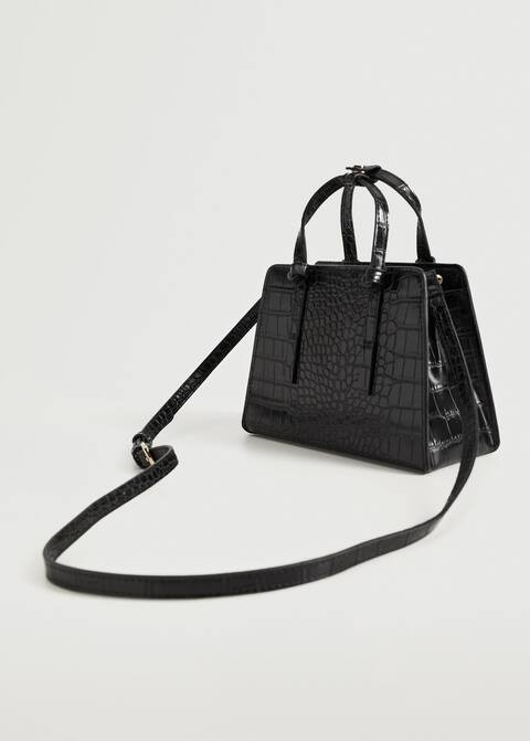 Croc-effect mini bag | MANGO (US)