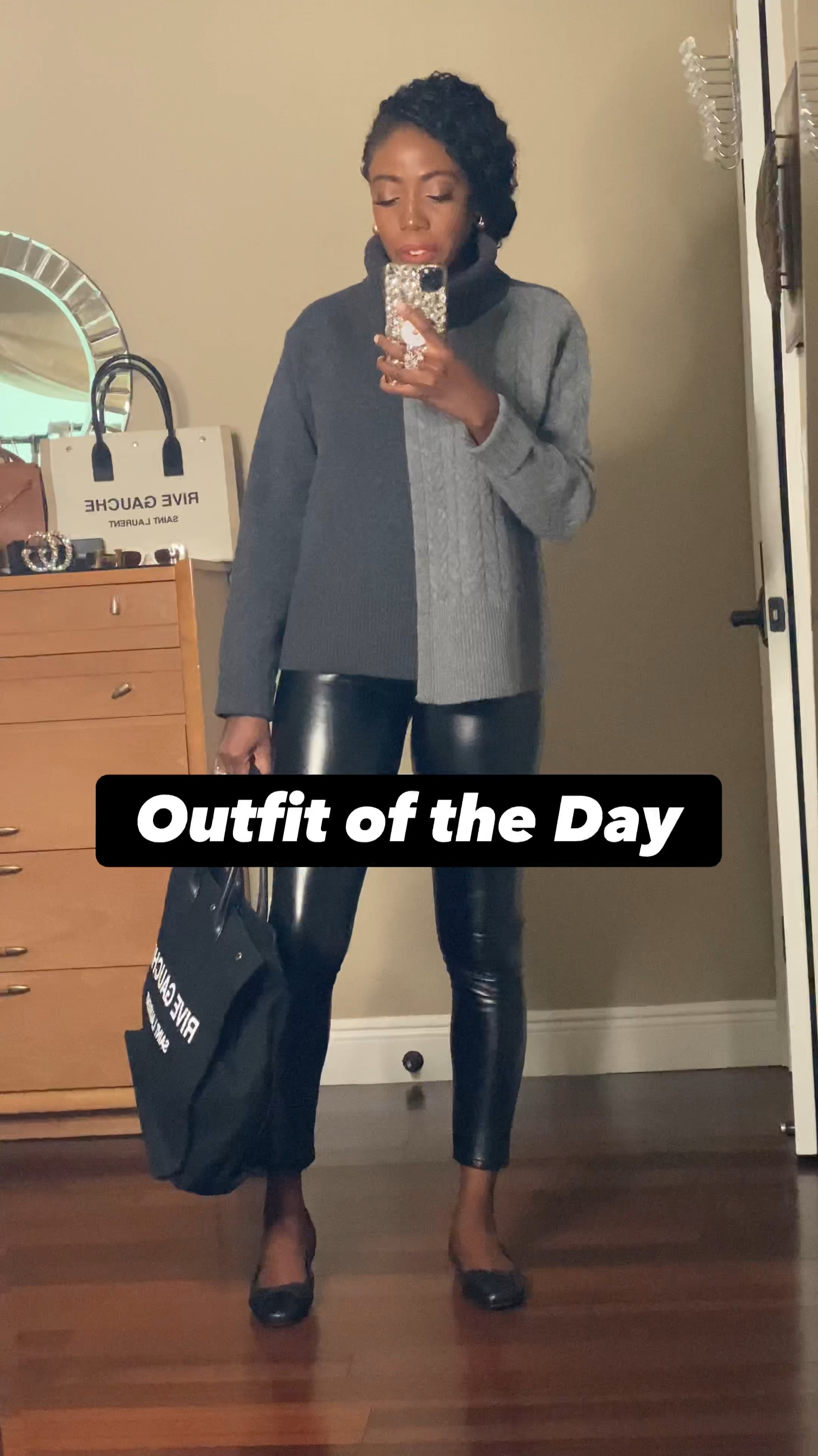 Today’s Look
My sweater is a turtleneck with shades of gray blocks. True to size. Wearing a size small. 
My faux leather leggings has great stretch. True to size. Wearing a size small. 
My shoes are fun and comfortable. True to size wear a size 8.5. 

Fall Outfits, Fall Outfit, Thanksgiving Outfit, Sweaters, 

#FallFashion #FallOutfit 

#LTKstyletip #LTKSeasonal #LTKHoliday