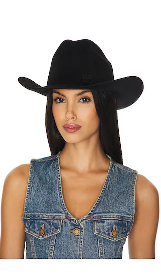 Monogram Cowboy Hat in Black | Revolve Clothing (Global)