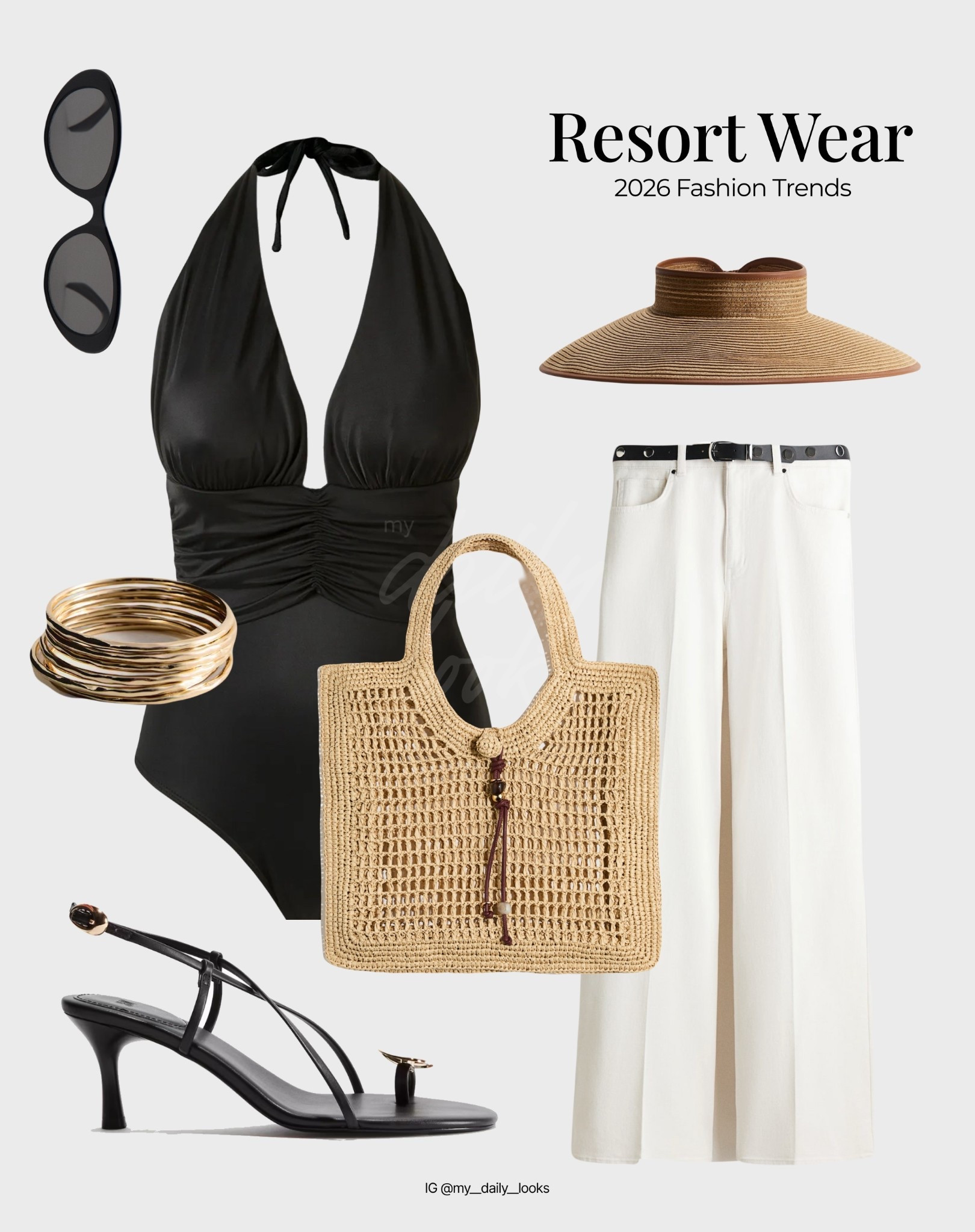 Vacation outfits 🖤 

Tags: Summer style, summer inspo, holiday, vacation, beach holiday, vacation outfits beach, resort wear 2026, green italian summer set, straw bag, leather sandals, black swimsuit

#LTKsummer #LTKswimwear #LTKstyletip