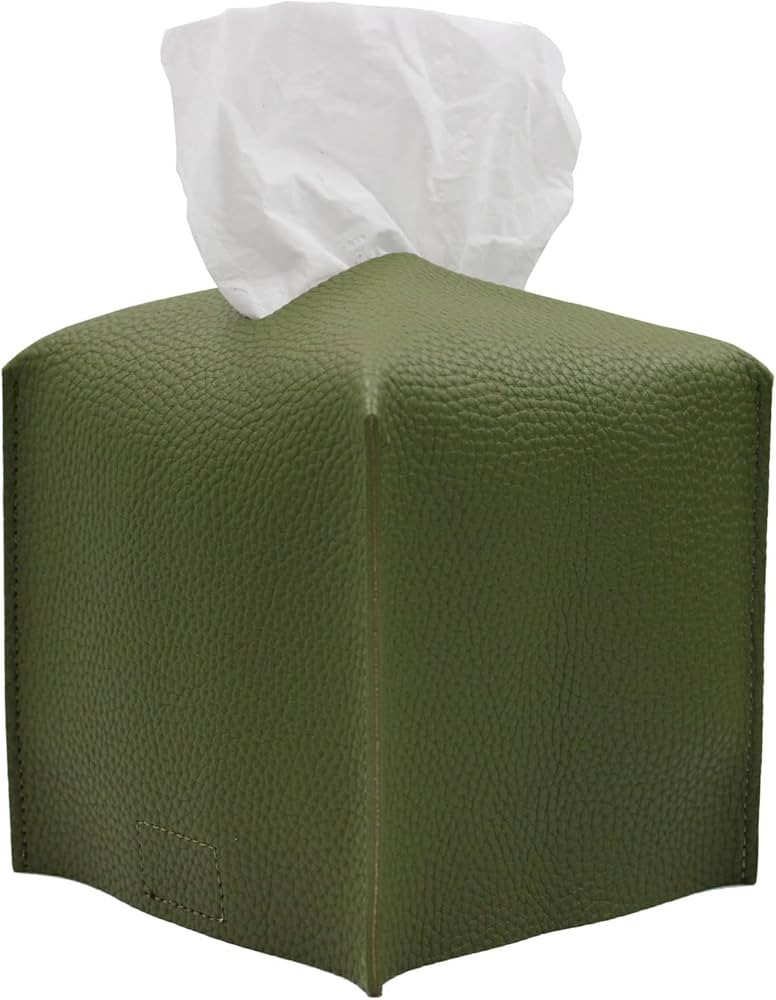Livelab Tissue Box Cover, Square Decorative PU Leather Tissue Box Holder Modern Tissue Case Facia... | Amazon (US)