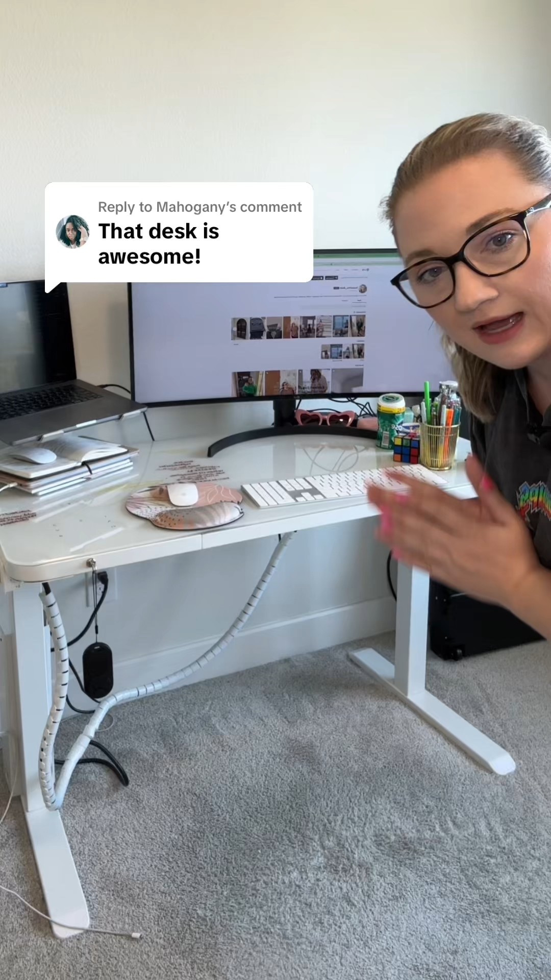 I am linking some standing desk options as well as some options for those of you that do not want to replace your current desk but want to be able to stand! I’ve used many variations over the years and I’ve loved all of the options you see linked! 

#LTKHome #LTKWorkwear #LTKdayinmylife