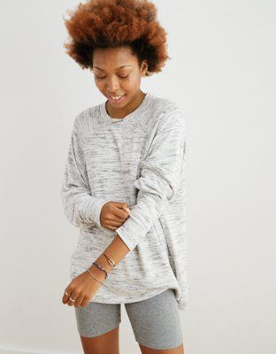Aerie Oversized Plush Sweatshirt | American Eagle Outfitters (US & CA)