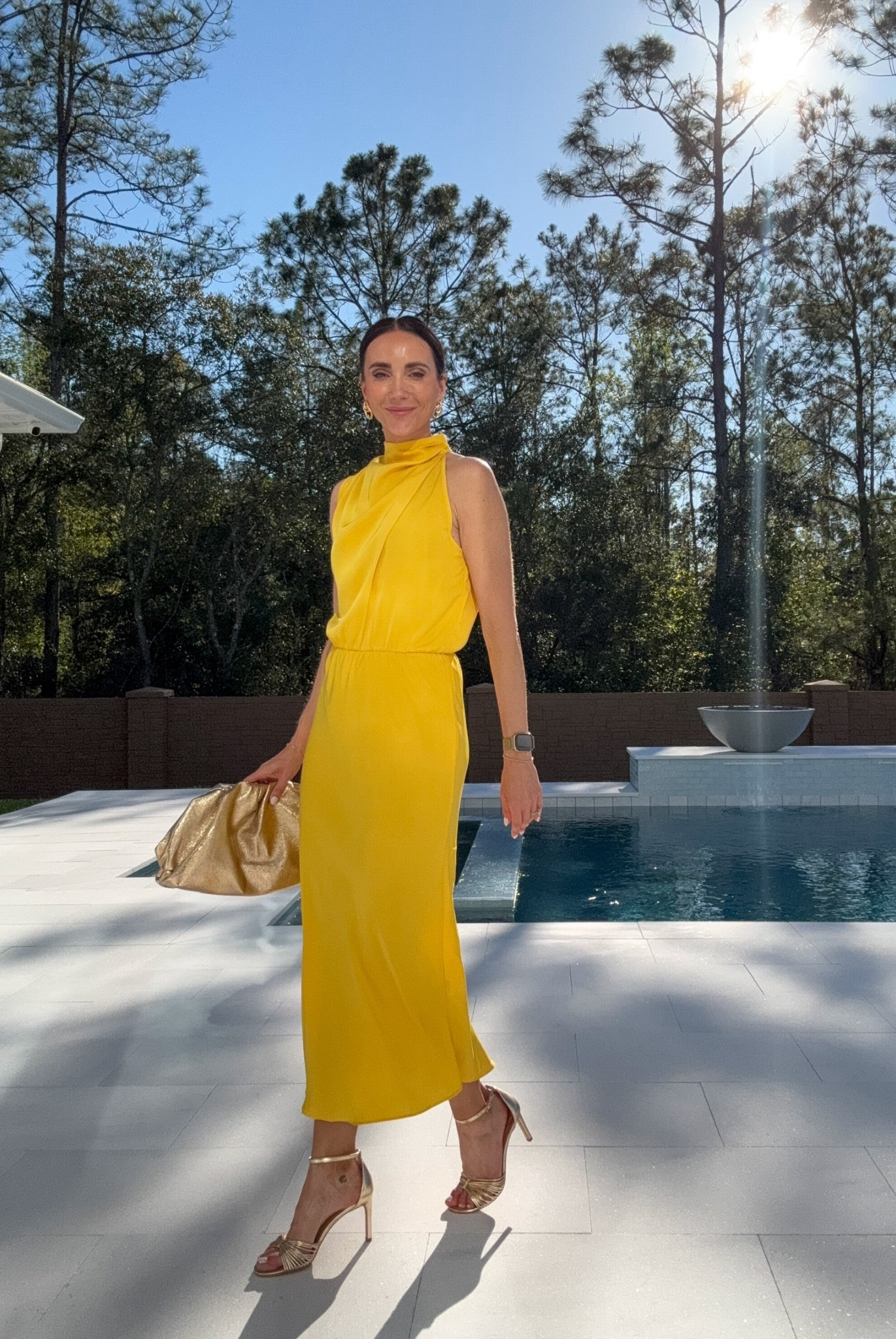 Wedding guest dress, spring wedding, Amazon finds, Amazon fashion, gold clutch, satin dress, midi dress, gold heels, Annabrstyle

#LTKootd #LTKSeasonal #LTKWedding