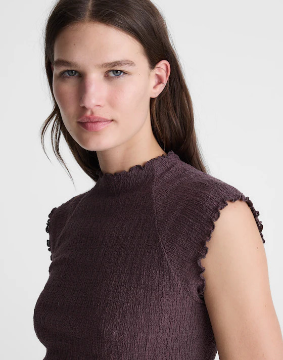 Smocked Mockneck Tank | Madewell