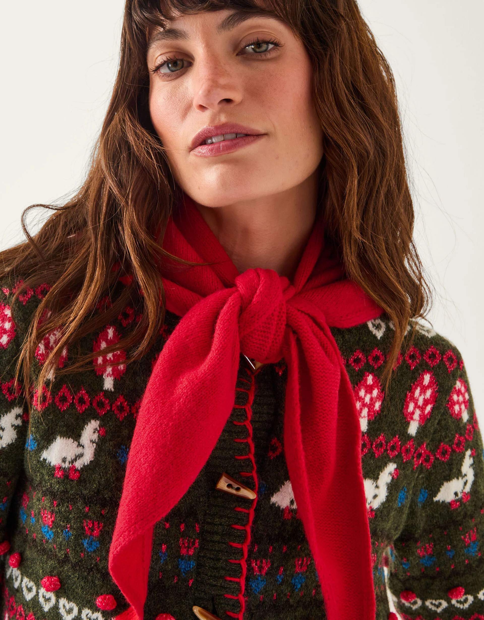 Monsoon x Sarah Corbett-Winder Knitted Triangle Scarf | Monsoon (UK)